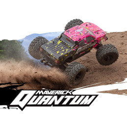 MONSTER TRUCK QUANTUM XT ELECTRICO RTR 4W ESCALA 1/10 - ROSA - MAVERICK 150101