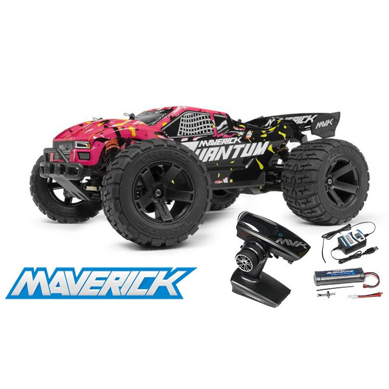 STADIUM TRUCK QUANTUM XT ELECTRICO 4W RTR ESCALA 1/10 - ROSA - MAVERICK 150106