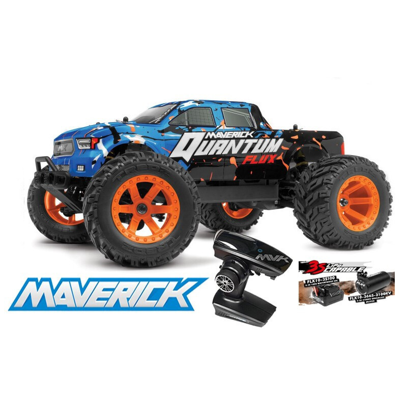 MONSTER TRUCK QUANTUM MT FLUX BRUSHLESS ELECTRICO 80A 4W ESCALA 1/10 - MAVERICK 150202