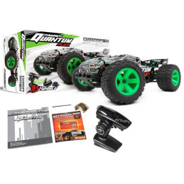 COCHE STADIUM TRUCK QUANTUM XT FLUX PLATA Y VERDE 4WD BRUSHLESS ELECTRICO 80A ESCALA 1/10 - MAVERICK 150208