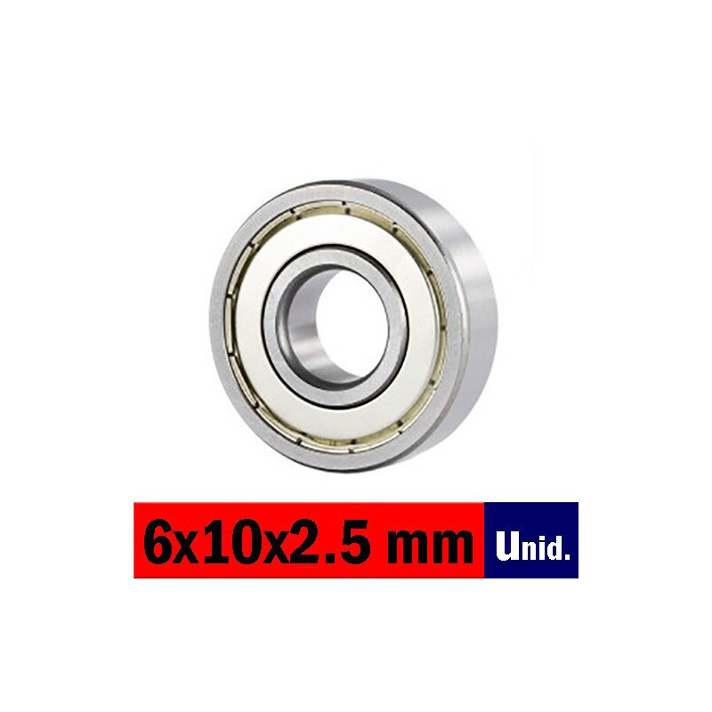 RODAMIENTO abec3 2Z (6x10x2.5 mm) unidad