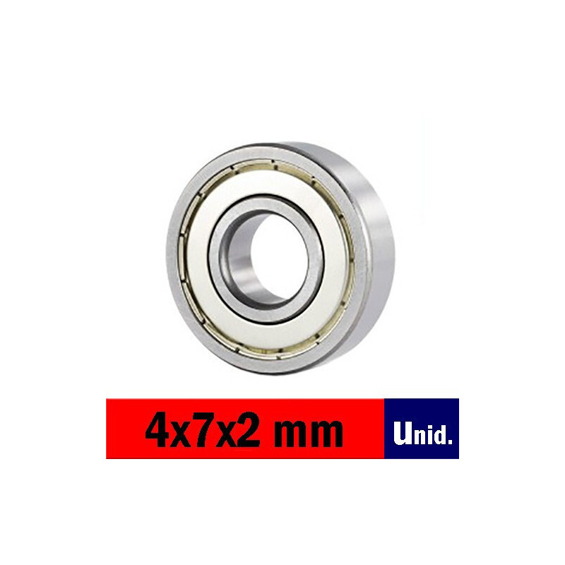 RODAMIENTO abec3 2Z  (4x7x2 mm) unidad