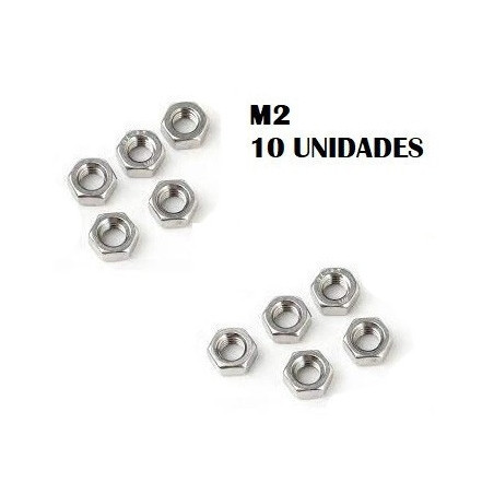 TUERCAS DE M2 (10 unidades) - HMT Hobby Models Tools M2