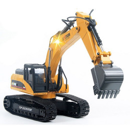 EXCAVADORA HUINA 1580 1/14 METALICA 2,4GHZ PROFESIONAL