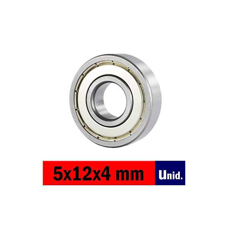 RODAMIENTO abec3 2Z (5x12x4 mm) unidad