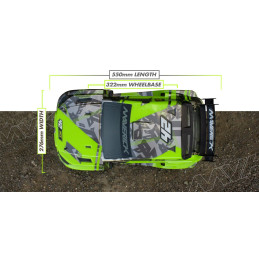 COCHE QUANTUMRX RALLY FLUX 4S 1/8 VERDE FLUORESCENTE MV150360