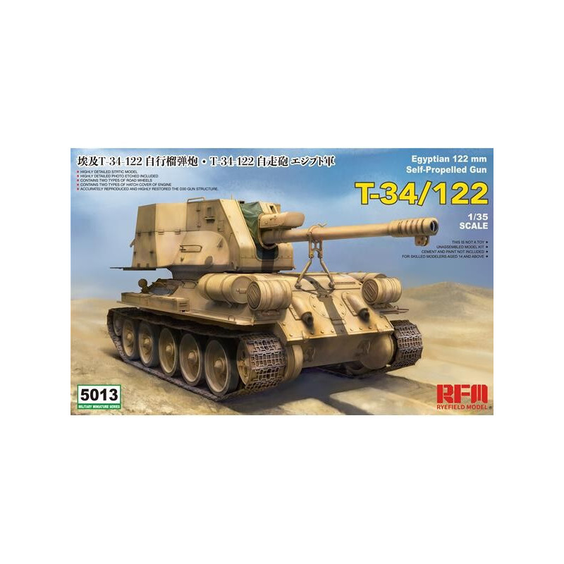 OBUS AUTOPROPULSADO T-34/122 1/35 - Rye Field Models RM5013