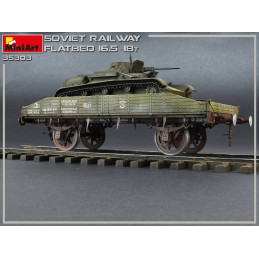 VAGON PLATAFORMA RUSO 16,5 - 18 ton. -1/35- MiniArt Model 35303