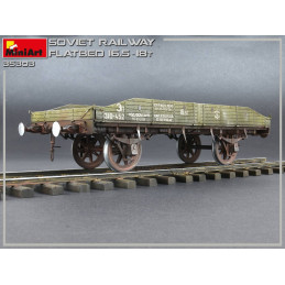 VAGON PLATAFORMA RUSO 16,5 - 18 ton. -1/35- MiniArt Model 35303