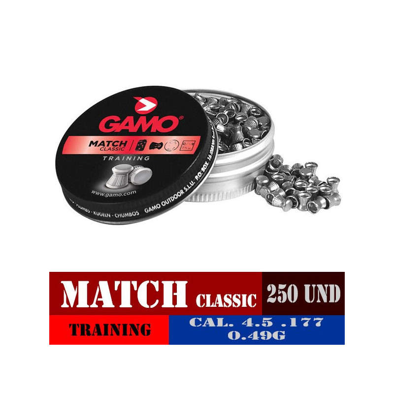 PERDIGON MATCH CAL. 4,5MM (250 UNDS)