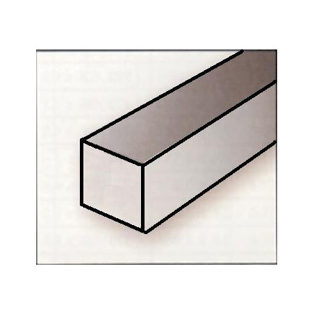 VARILLA CUADRADA PLASTICO (3,2 x 3,2 x 360 mm) 6 unidades