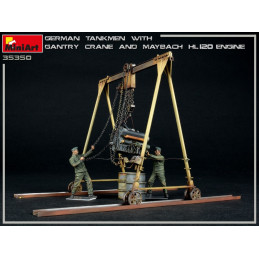 MECANICOS ALEMANES CON GRUA PORTICO & MOTOR MAYBACH HL 120 -Escala 1/35- MiniArt 35350