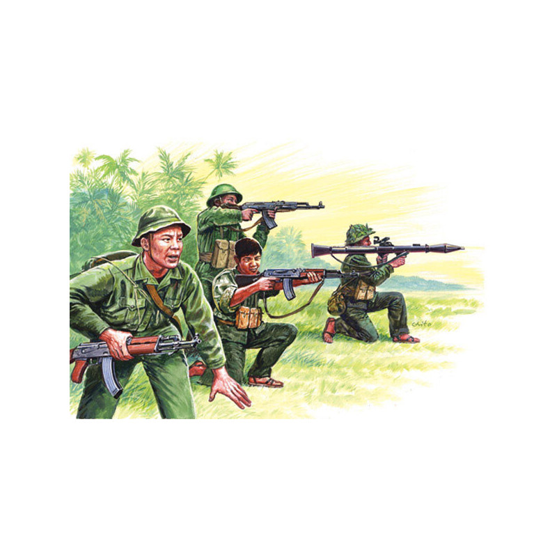 INFANTERIA VIETCONG Y EJERCITO VIETNAM ESCALA 1/72 50 MINIATURAS