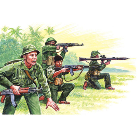 INFANTERIA VIETCONG Y EJERCITO VIETNAM ESCALA 1/72 50 MINIATURAS