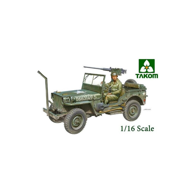 VEHICULO TODOTERRENO JEEP WILLYS 1/4 ton (4x4) -Escala 1/16- Takom 1016