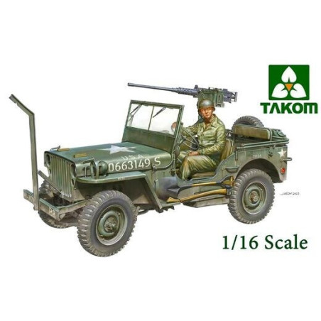 VEHICULO TODOTERRENO JEEP WILLYS 1/4 ton (4x4) -Escala 1/16- Takom 1016