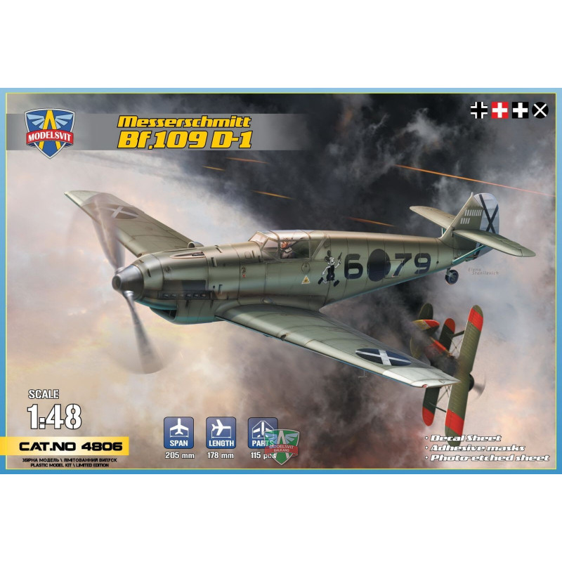 MESSERSCHMITT Bf-109 D.1 (España) -1/48- Modelsvit 4806