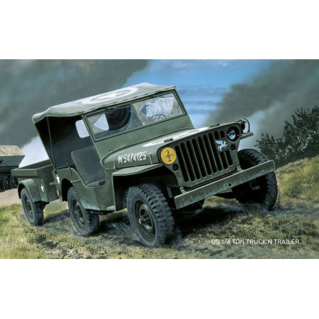 JEEP WILLYS Y REMOLQUE - Heller 81105