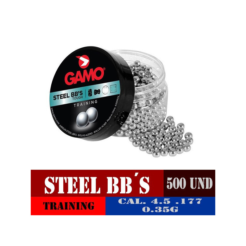 PERDIGON REDONDO ACERO 4,5 mm BBS (500 unidades) - Gamo 6320634