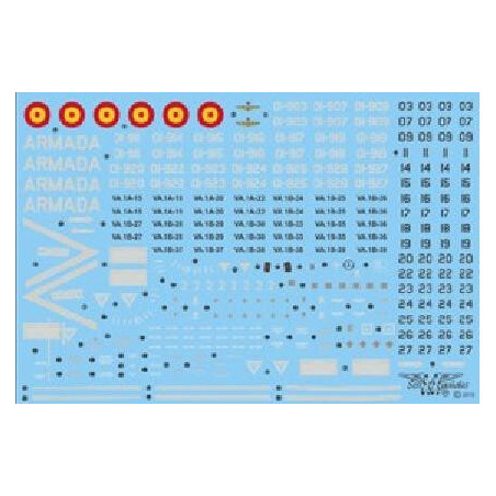 CALCAS McDONNELL DOUGLAS AV-8 B / TAV-8 B HARRIER II 1/32 - Series Españolas SE332