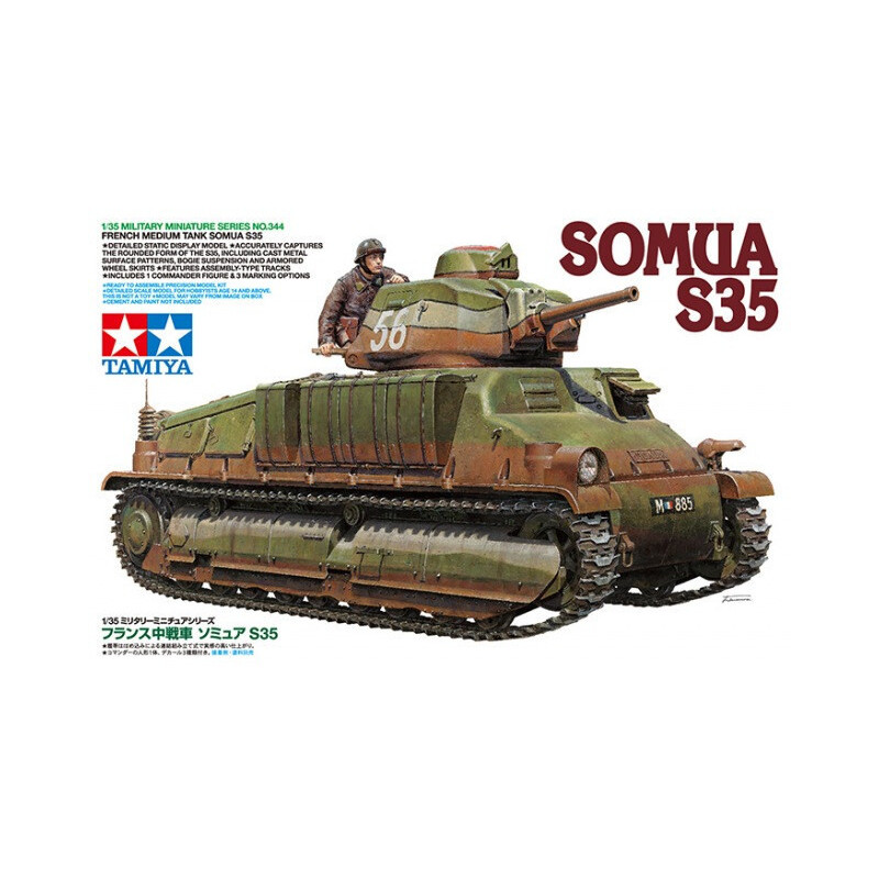 CARRO DE COMBATE SOMUA S35 -Escala 1/35 Tamiya 35344