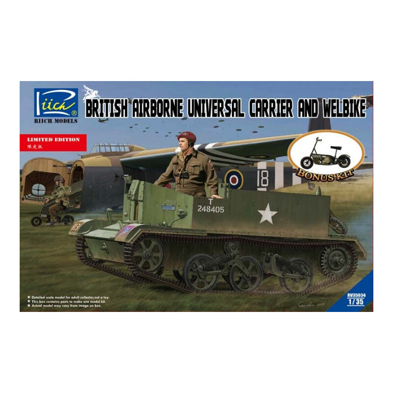 UNIVERSAL CARRIER MK- III AEROTRANSPORTADO & WELBIKE - Riich Model RV35034