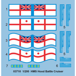 CRUCERO DE BATALLA H.M.S. HOOD -Escala 1/200- Trumpeter 03710