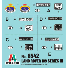 LAND ROVER III Serie 109 -Guardia Civil- ITALERI 6542