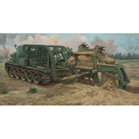 TRACTOR BTM-3 CON EXCAVADORA DE ZANJAS -Escala 1/35- Trumpeter 09502