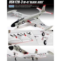 McDONNELL F2H-3 BANSHEE VF-41 BLACK ACES" -Escala 1/72 - ACADEMY 12548"