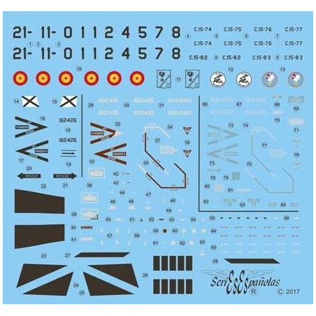 CALCAS SPANISH AGGRESSORS -EF-18 A HORNET- 1/32 - Series Españolas SE1032