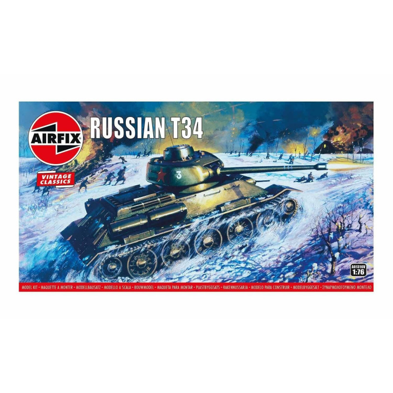 CARRO DE COMBATE T-34/85 Vintage Classics -Escala 1/76- AIRFIX 01316V