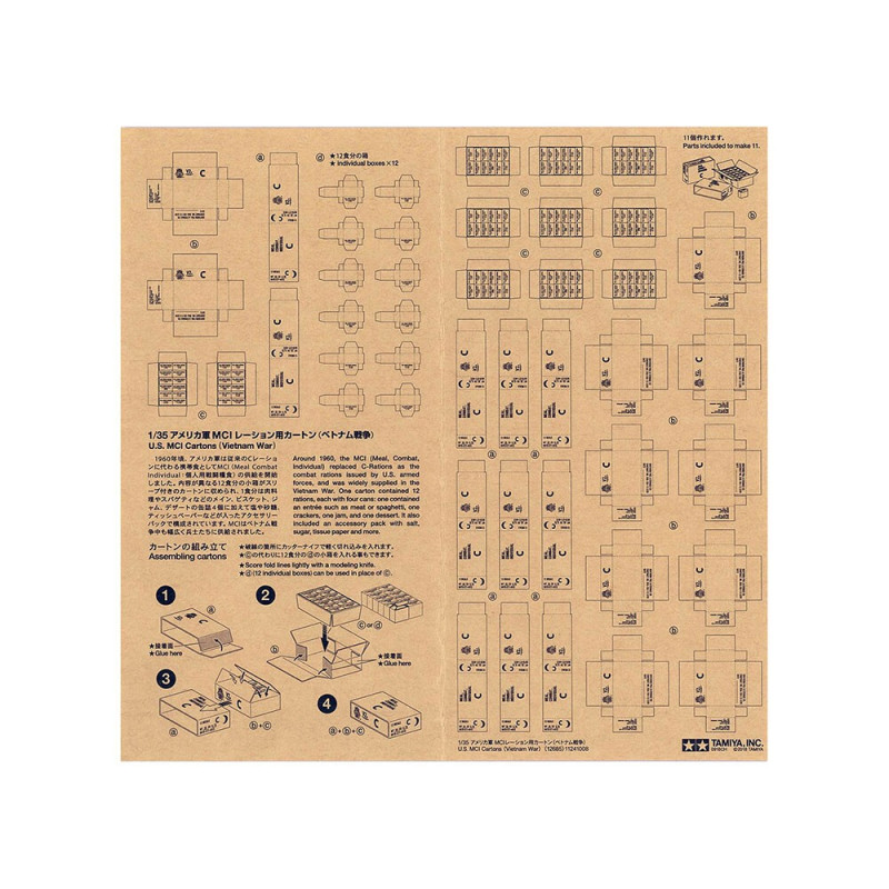 CAJAS DE CARTON MCI Vietnam -1/35- Tamiya 12685