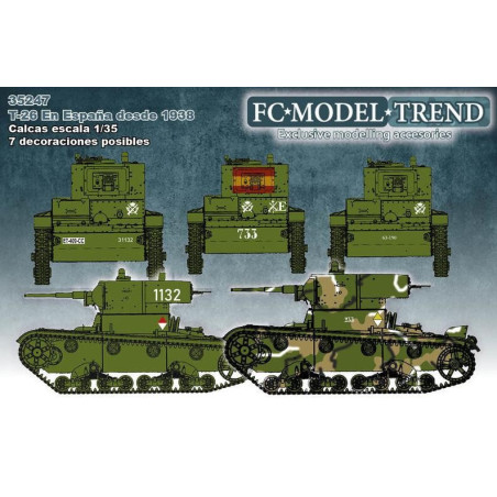 SET CALCAS CARRO T-26 (España) -1/35 - FC Modeltips 35247