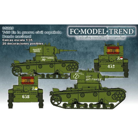 Set calcas carro T-26 (España), Bando Nacional -1/35 - FC Modeltips 35229