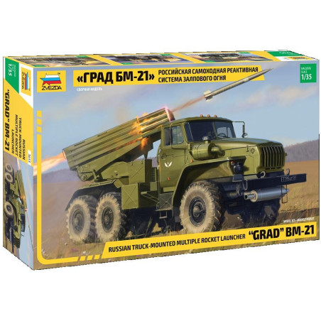 CAMION LANZA COHETES BM-21 GRAD -1/35- Zvezda 3655