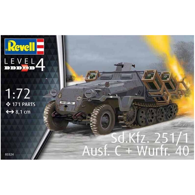 Sd.Kfz.251/1 Ausf.C CON LANZACOHETES Wurf.40 - ESCALA 1/72 - REVELL 03324