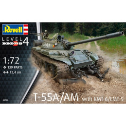 CARRO T-55A/AM CON SISTEMA Kmt-6/EMT-5  - ESCALA 1/72 - REVELL 03328