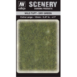 WILD TURF - DRY GREEN (L: 12 mm x 35 unidades) - Acrylicos Vallejo SC424