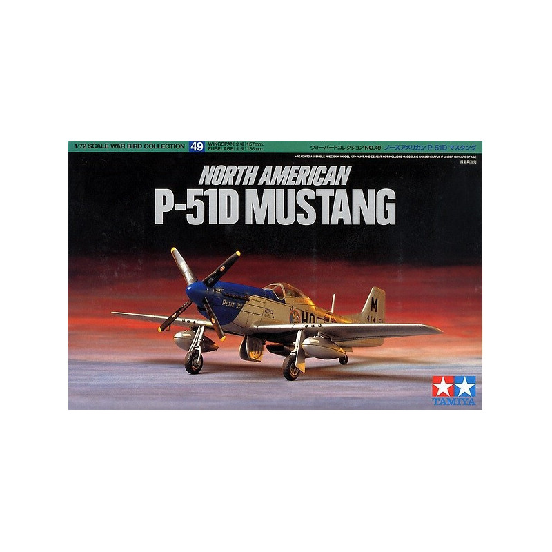 NORTH AMERICAN P-51 D MUSTANG -Escala 1/72- Tamiya 60749