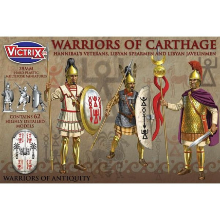 GUERREROS CARTAGINESES (62 MINIATURAS) - ESCALA 1/56 (28mm) - VICTRIX