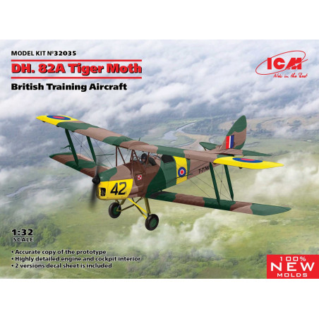 de HAVILLAND DH. 82A TIGER MOTH -Escala 1/32- ICM 32035