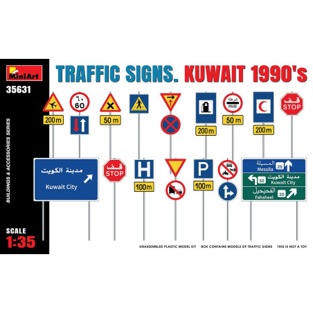 SEÑALES DE TRAFICO Kuwait 1990" -Escala 1/35- MiniArt 35631"