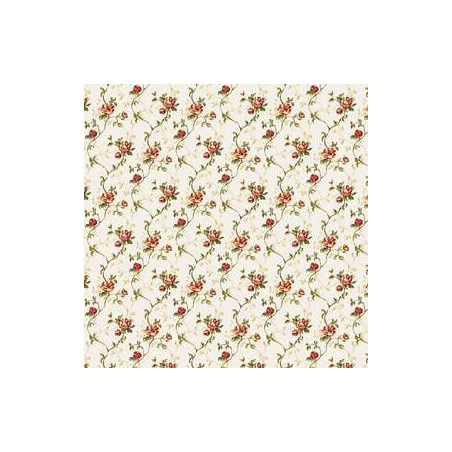 PAPEL PARED FLORES ROJAS (44 x 30 cm)