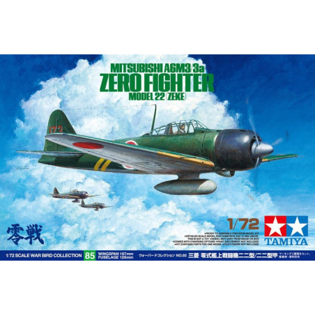 MITSUBISHI A6M3 /3a ZERO -Escala 1/72- Tamiya 60785