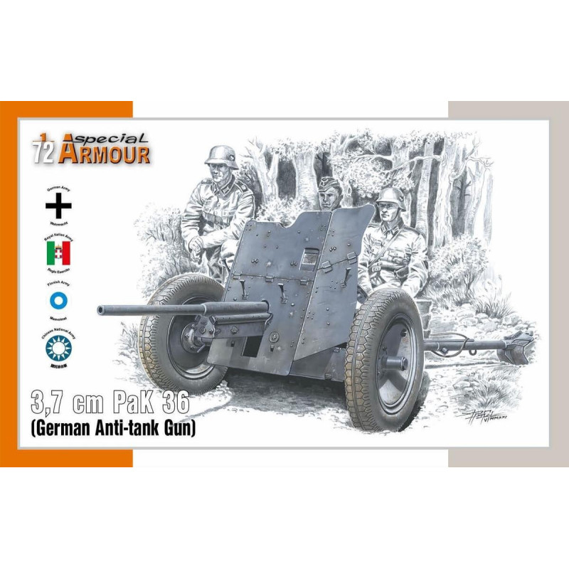 CAÑON ANTICARRO PAK-36 (37 mm) -Escala 1/72- Special Armour SA72024