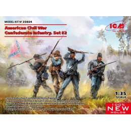 INFANTERIA CONFEDERADA SET 2 (Guerra Civil Americana) -Escala 1/35- ICM 35024