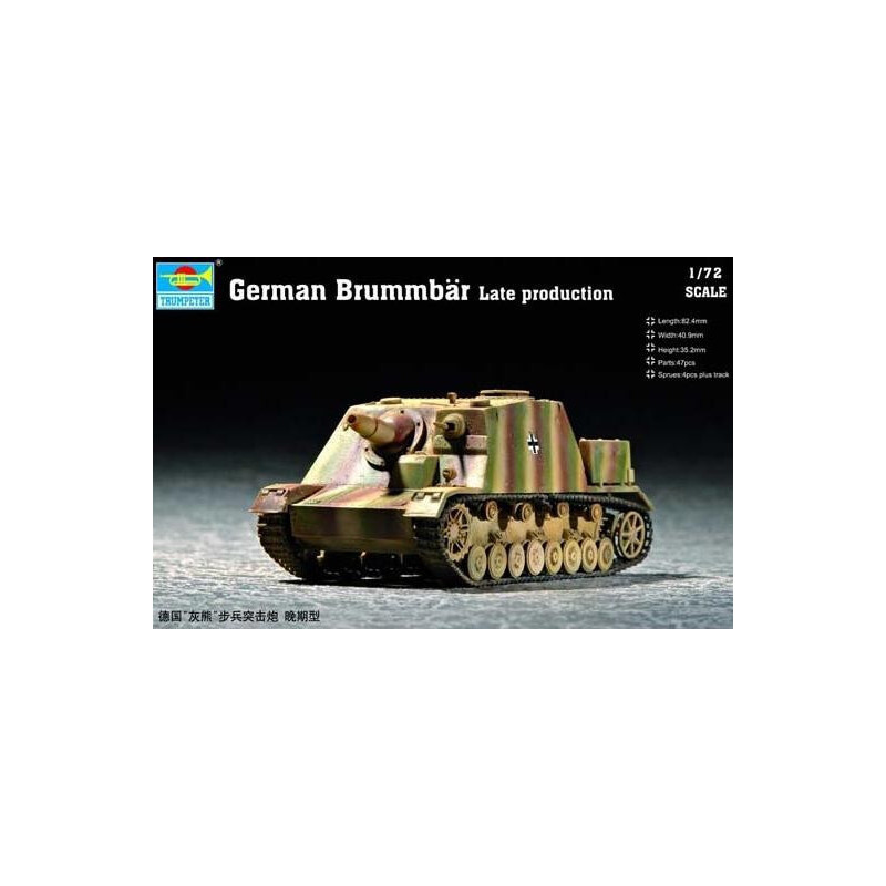 CAÑON DE ASALTO Sd.Kfz. 166 STURMPANZER IV BRUMMBAR -Escala 1/72- Trumpeter 07212