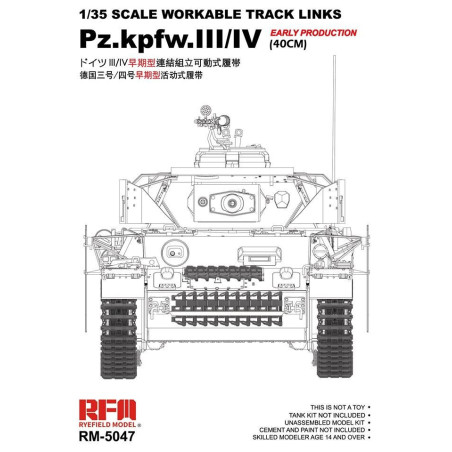 SET ORUGAS PANZER III/IV EARLY PRODUCTION -Escala 1/35- RyeField Model 5047