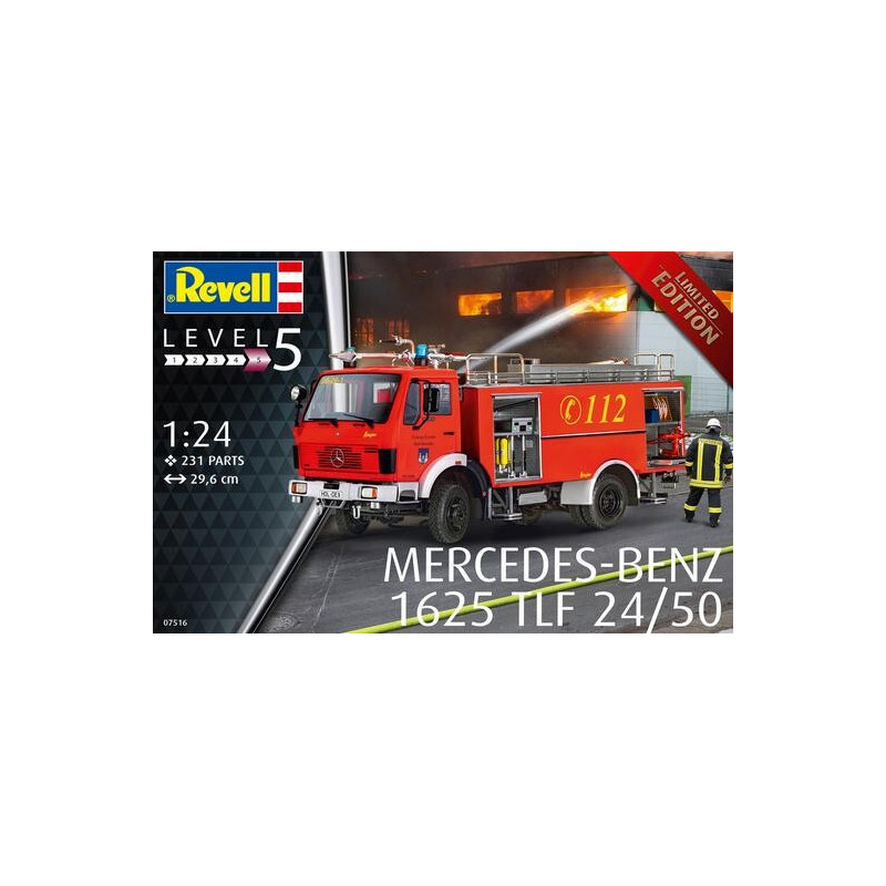 CAMION BOMBEROS MERCEDES BENZ 1625 TLF 24/50 -Escala 1/24- Revell 07516